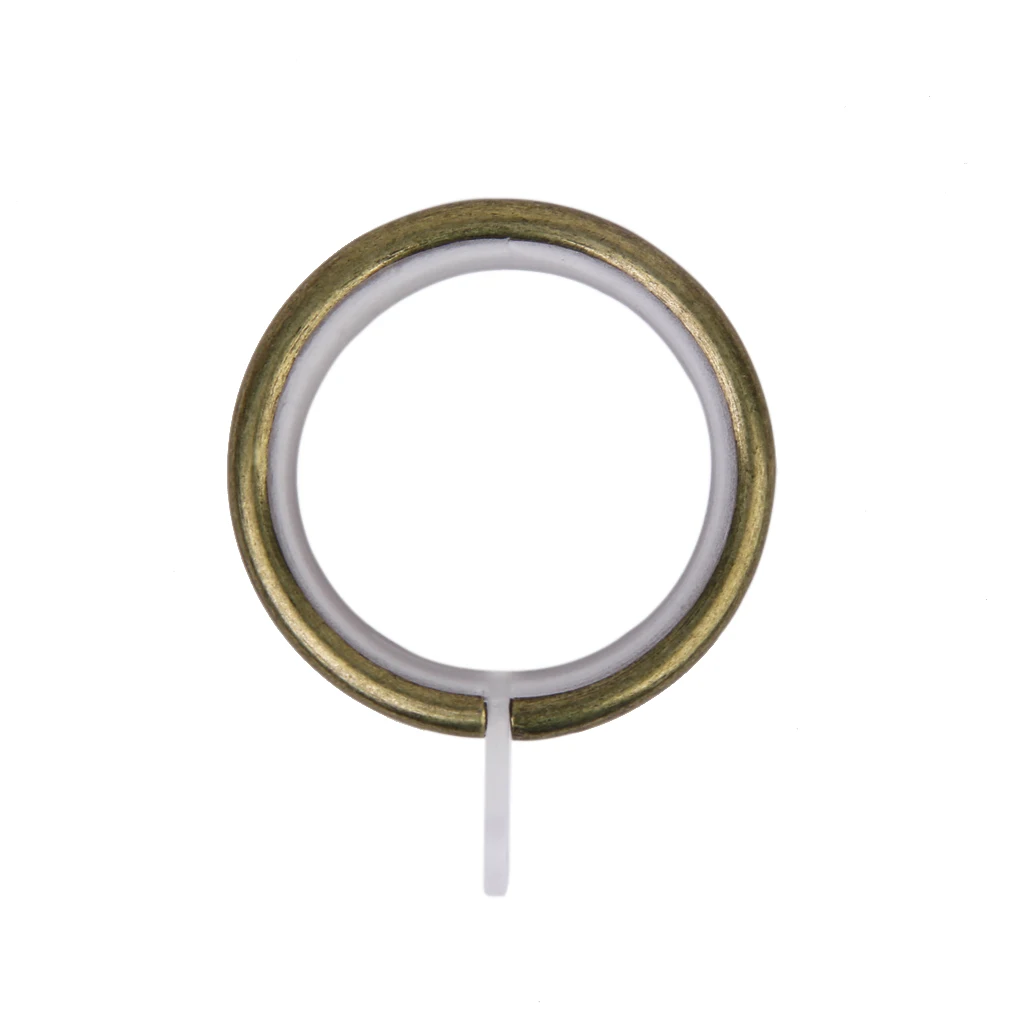 

10pcs Bedroom Window Curtain Metal Rings Silencer Quiet Smooth Inner Dia. 35mm
