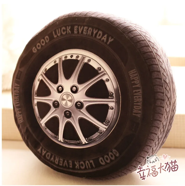 40cm Creative realistic 3 d car tire treads plush cushion