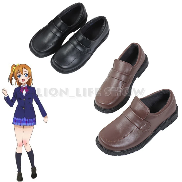 

Anime Love Live Cosplay Shoes Umi Honoka Maki Kotori Nozomi Eli Rin Hanayo Niko JK Shoes Love Live Brown Uniform Shoes