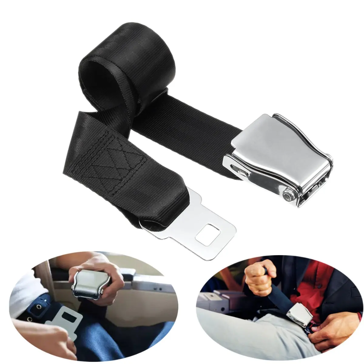 75cm Adjustable Car Seat Belt Airplane Caravan RV V8 Safe Seat Belt