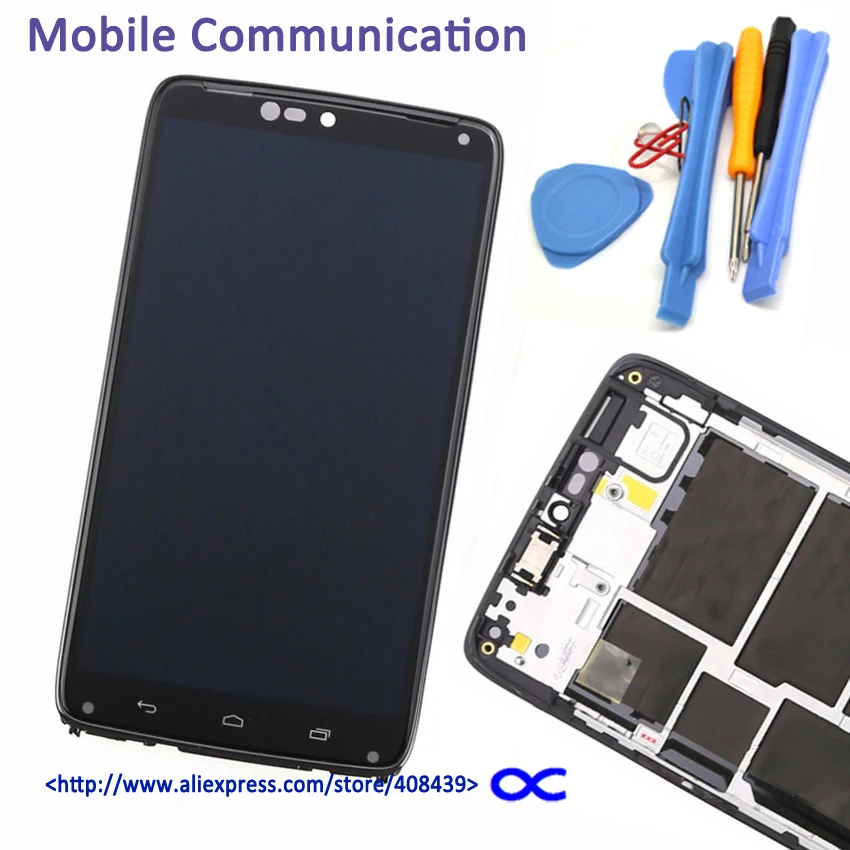 Original XT1254 LCD For Motorola Moto Droid Turbo XT1254 Display Touch Panel Screen Digitizer With Frame Assembly tools