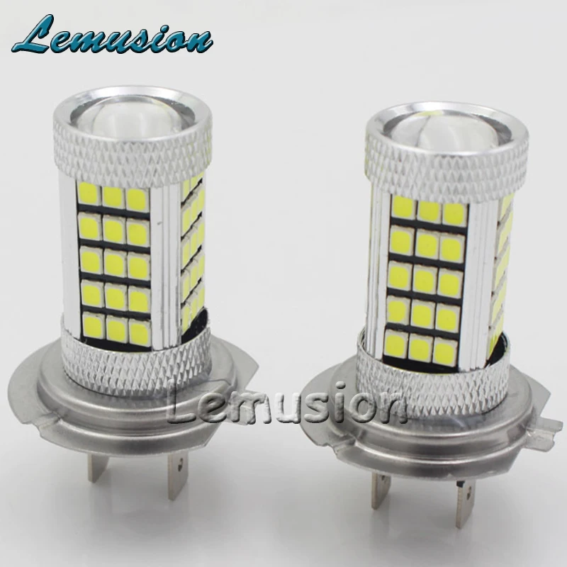 2X DC 12 В H7 2835 63 LED 6000 К автомобиля проектор Туман Вождение лампочка Белый автомобиль