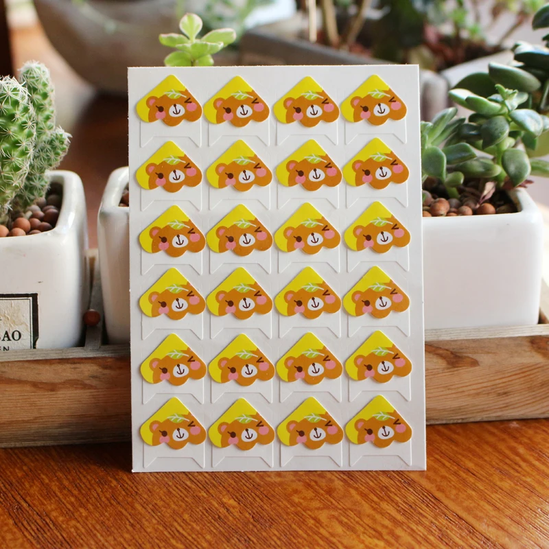 120 pcs/lot 5 sheets DIY Cute little animal Corner Paper Stickers for