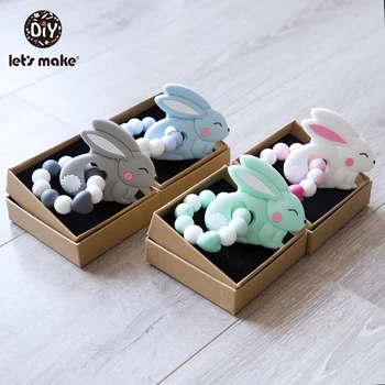 

Let'S Make Silicone Teething Toys Diy Tiny Rodent Cartoon Rabbit Rattles Clips Food Grade Baby Product Is Making Baby Teether