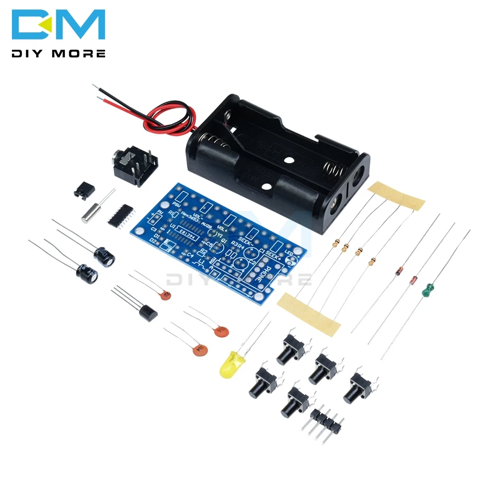 Wireless Stereo FM Radio Receiver Module PCB DIY Electronic Kits L1SO