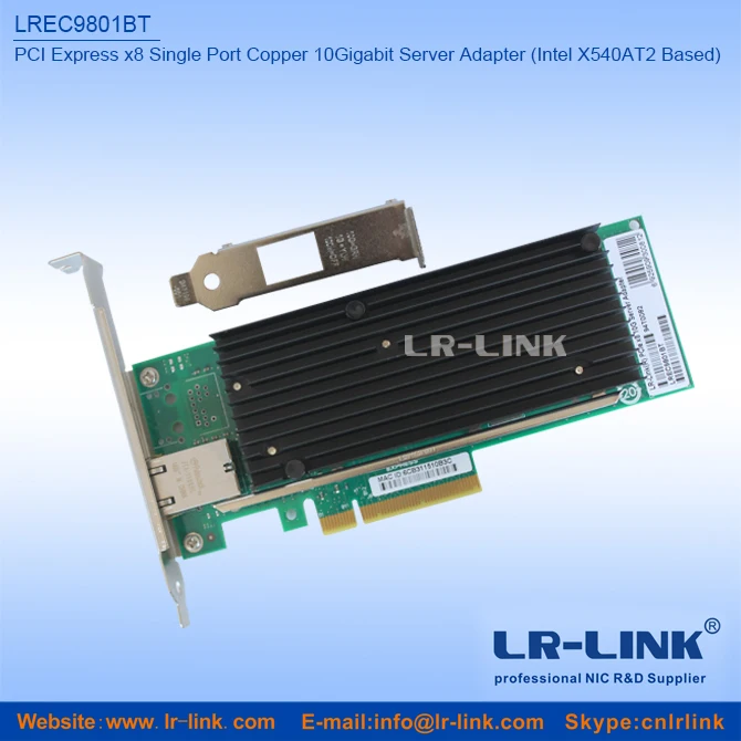 LREC9801BT PCI Express x8 Single Copper Port 10 Gigabit