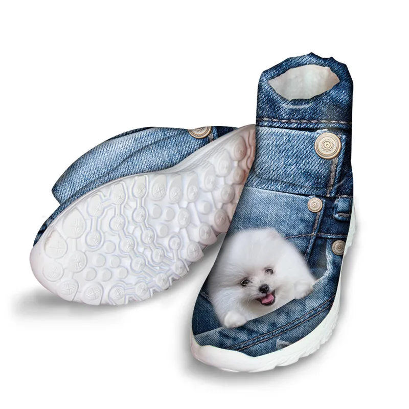 FORUDESIGNS Women�s Snow Boots Cute Hiromi Cat Printing