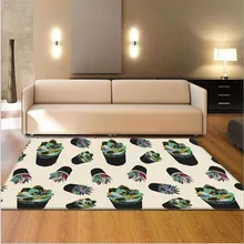 Новые нордические коврики с растениями для гостиной, спальни, мягкий домашний декор ковер на диван, чайный ковер напольный коврик/ковер для детей, Детский игровой коврик
