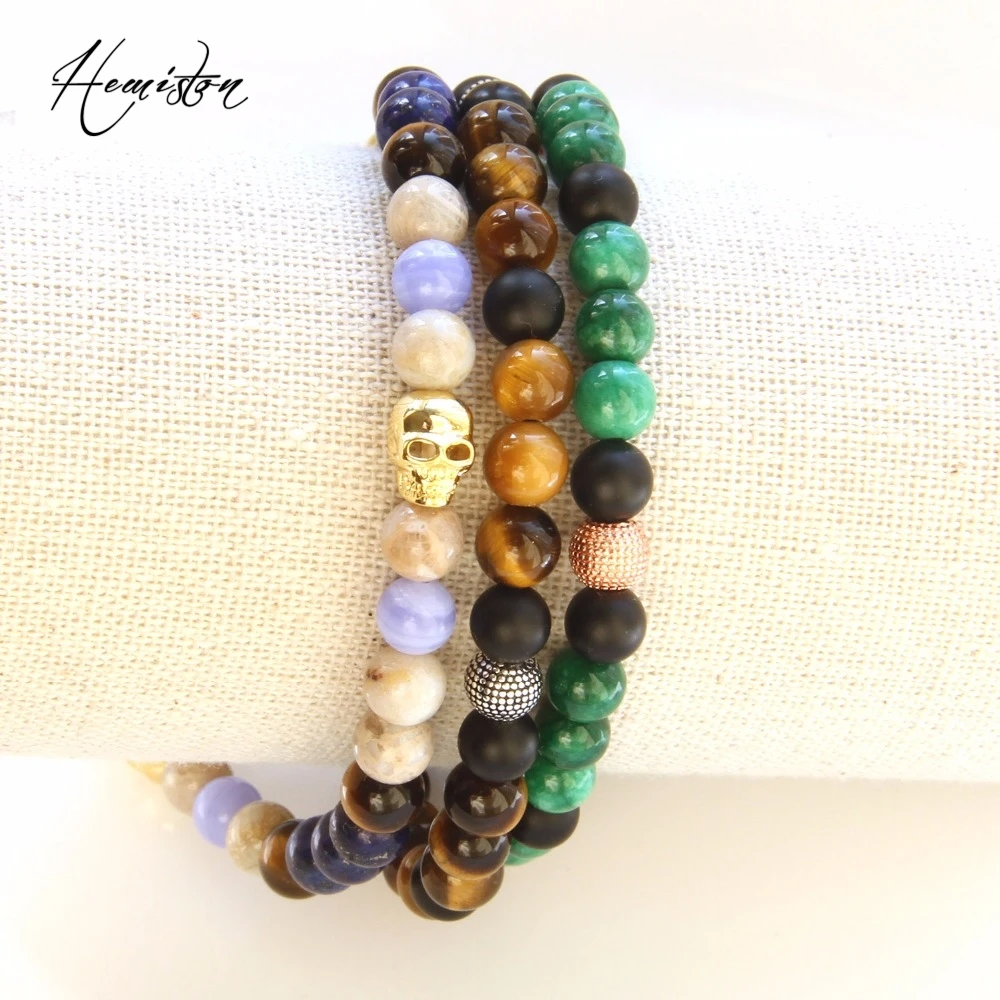 Thomas 6 мм Красочный Материал Смешанный с тигровым глазом черный обсидиановый