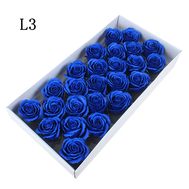 25-50 шт. розы мыльные цветы креативные Романтические свадебные сувениры розы мыло цветок Искусственные цветы высокое качество - Цвет: L3