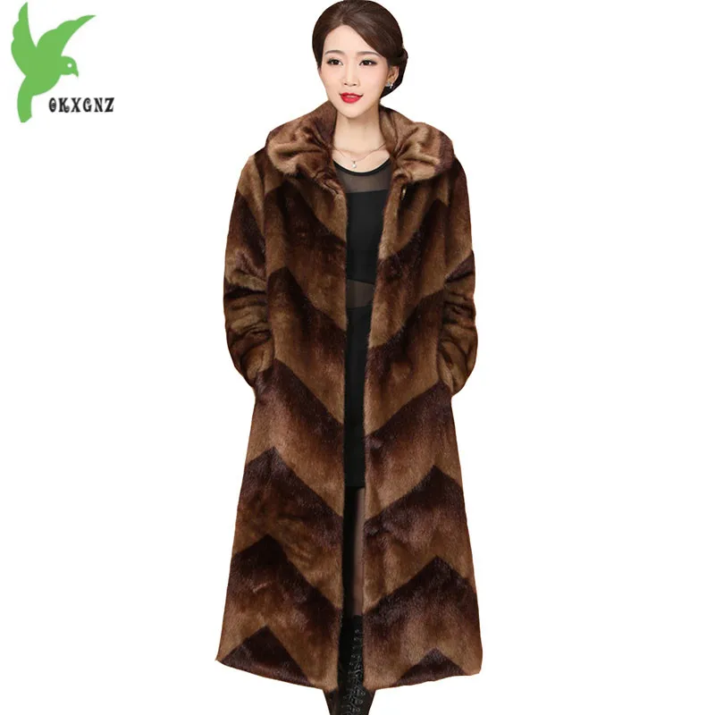 New Winter Men Leather Rabbit Fur Collar Jacket In Middle