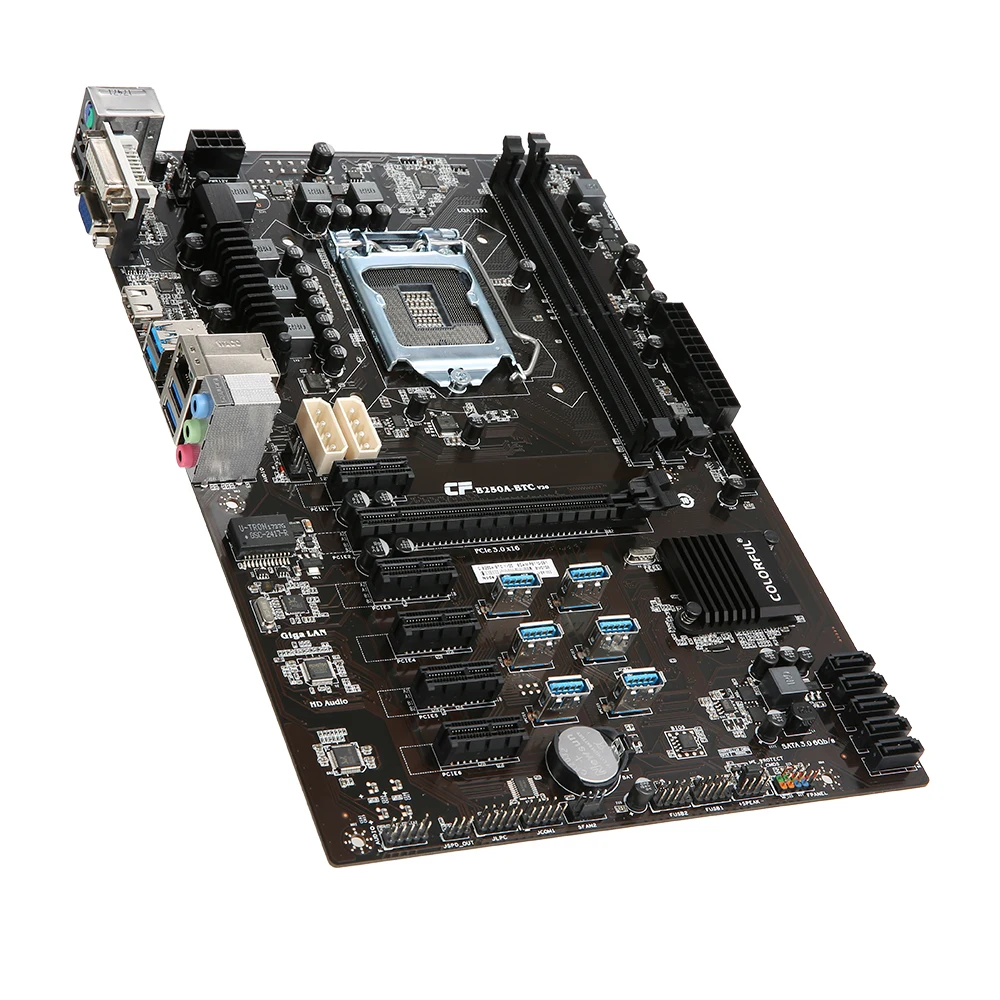 Системная плата для майнинга Intel B250/LGA1151 DDR4 ATX 128M UEFI BIOS материнская настольных ПК