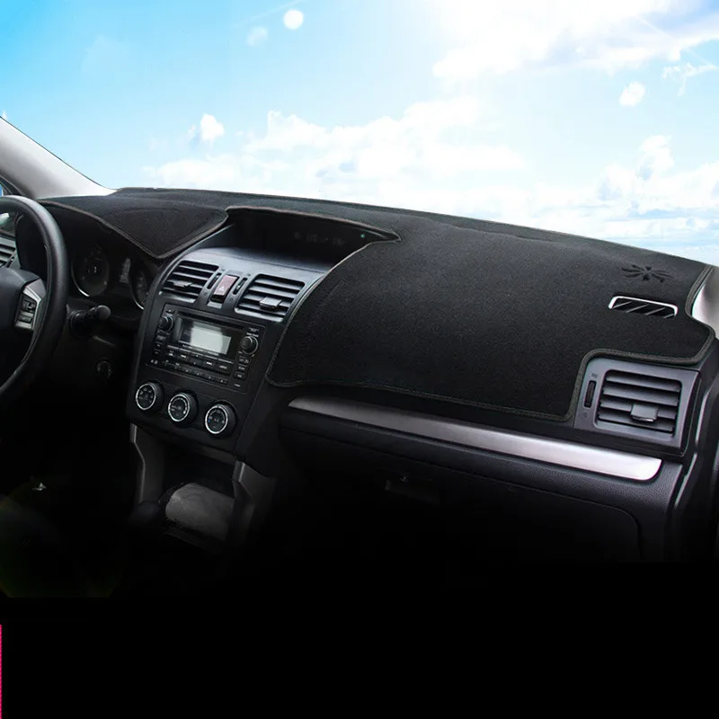 

Black Edge Flannel Instument Anti-Sunshine Protective Pad Mat For Subaru Forester XV Legacy Outback AB377