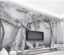 Modern Custom 3D Wallpaper Art literary tree roots virgin forest 3d stereo TV background wall 3d Mural For Living Room Modern Custom 3D Wallpaper Art literary tree roots virgin forest 3d stereo TV background wall 3d Mural For Living Room