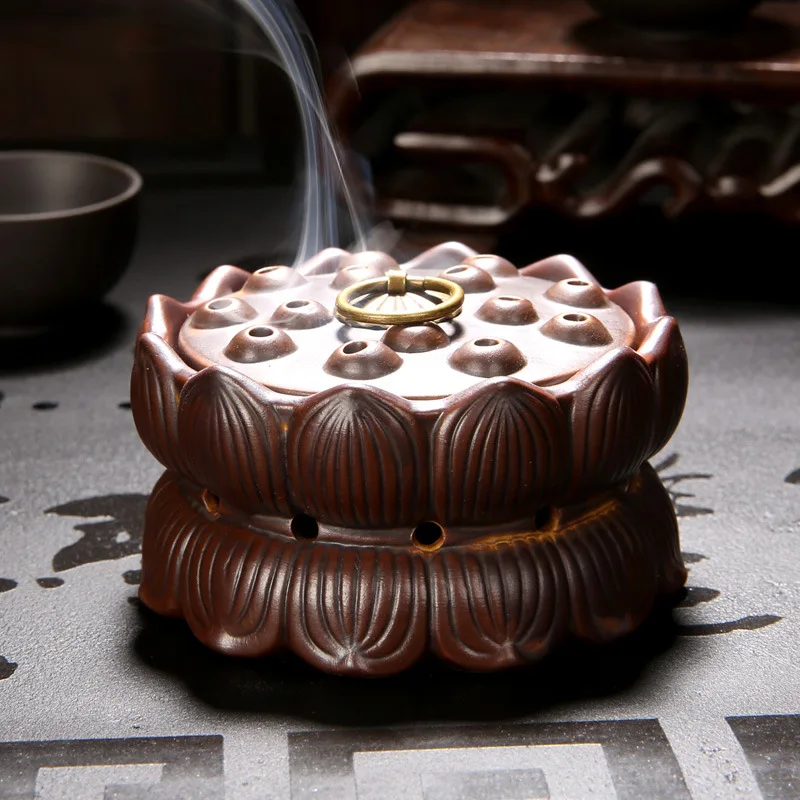 Ceramic Backflow Incense Cone Burner Incense Stick Holder Stream Cloud