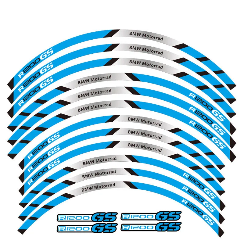 Новая мотоциклетная обувь передние и задние колеса внешний обод водонепроницаемый Стикеры светоотражающие полосы колеса наклейки для BMW R1200GS