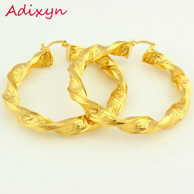 Thick Size African Gold Earrings Women Color Hoop Earring Thick Size African Gold Earrings Women Color Hoop Earring Jewelry Eritrea India Ethiopia