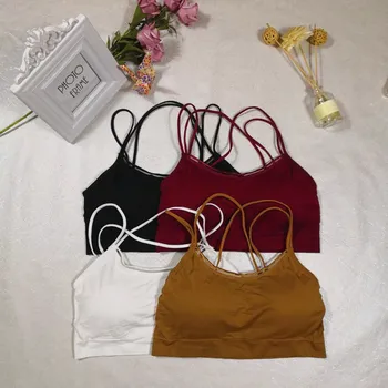 

Girls Intimates Wire Free Stretchy Padded Camisole Tube Tops Women Underclothing