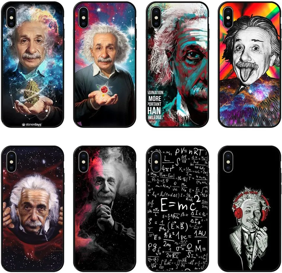 

Famous physicist Einstein E=MC2 Case For iPhone X XS MAX XR 5 5S SE 6 6SPlus 7 8Plus7 8 Soft TPU Phone Case Cover