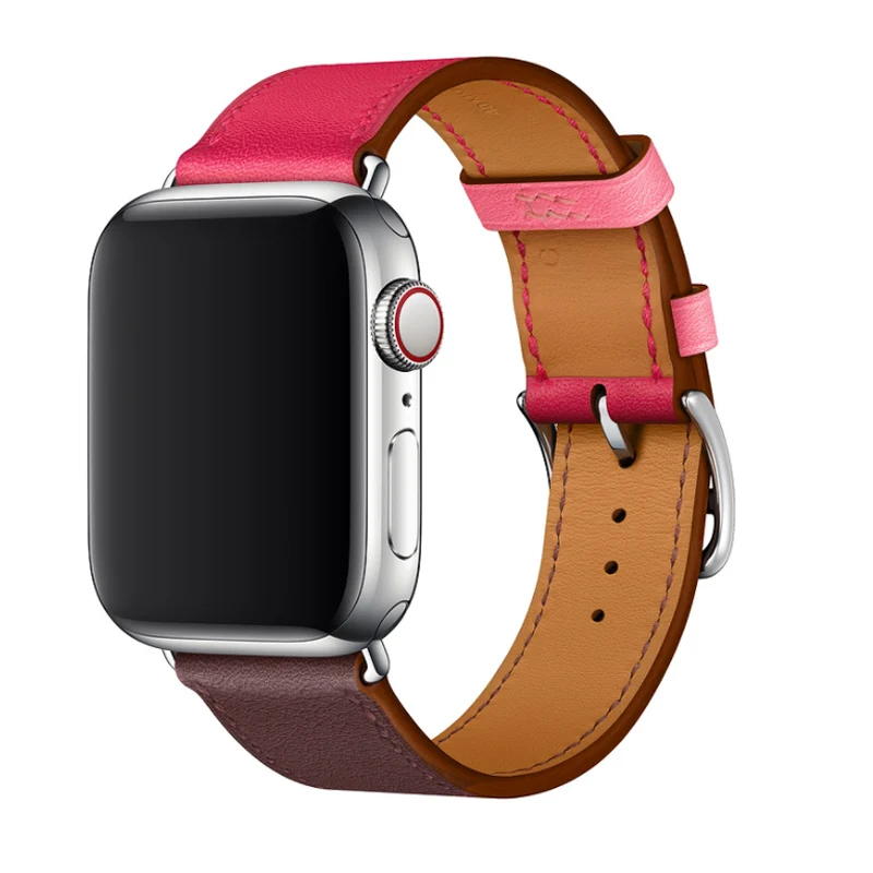 

Leather strap bracelet For Apple Watch band series 4/3/2/1 single/double tour watchband 40mm 44mm 38mm 42mm iwatch wristband