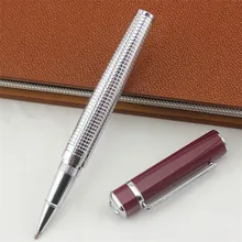 Роскошный Алмазный металлический круглый РОЛИК ручка с 0,5 мм черные чернила заправляемая шариковая ручка подарочные ручки для письма канцелярские принадлежности