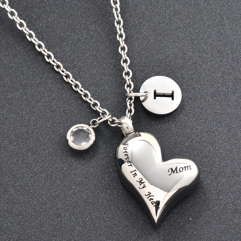 Mom Forever in my heart Mother memorial jewlery Keepsake Urn Pendant