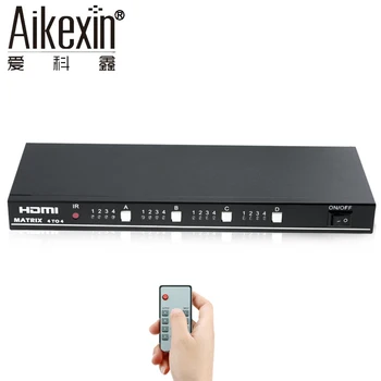 

Aikexin 4x4 HDMI Switch Splitter HDMI Matrix 4 input 4 output True Matrix With RS232 Remote Control 4 In to 4 Out HDMI Converter