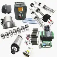 6 セット SBR16 リニアガイドレールセット + 4 × SFU1605 450/1250/2400/2400 ミリメートルボールねじセット + BKBF12 + 2.2KW スピンドル + モーター + ドライバ