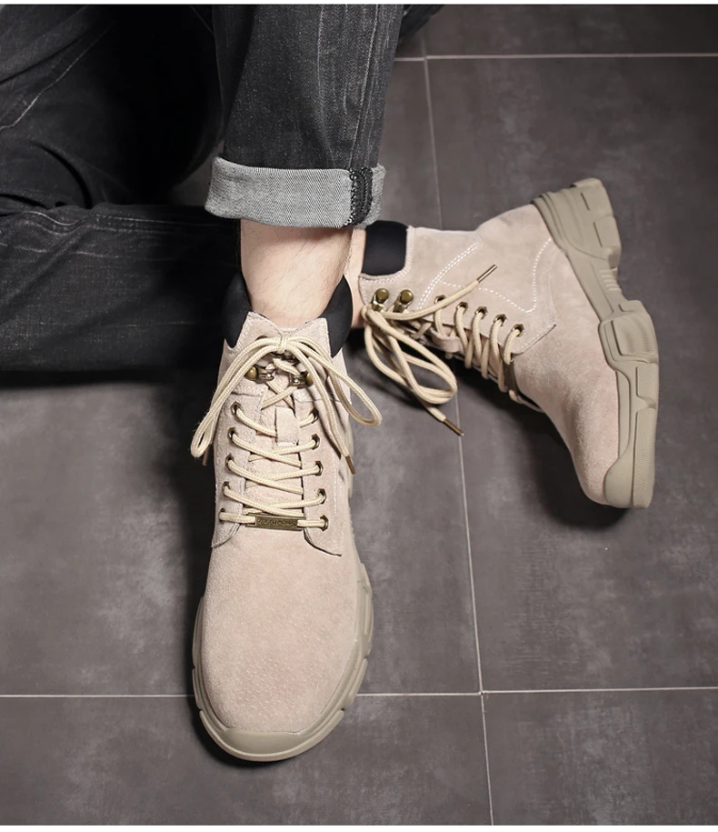 Winter Shoes Mens Combat Boots' Army Casual Motorcycle Ankle Boots Men's Lace-up Military Boots Tactical Desert Boot For Men New (9)