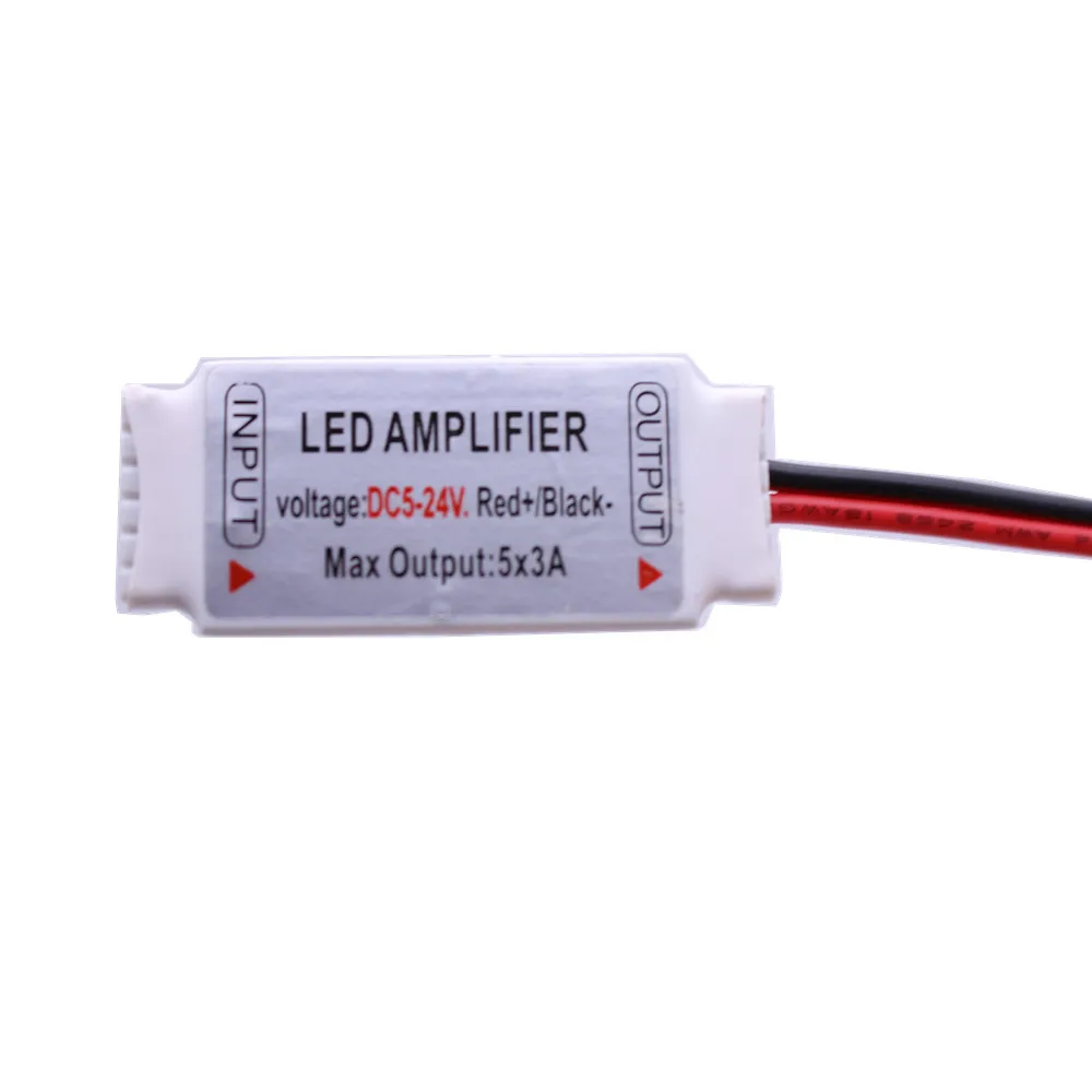 

6pin Mini RGB+CCT Led Amplifier 5CH x 3A 15A for 5 Colours in 1 LED Strip Light RGB+CCT Current Repeater DC12V-24V