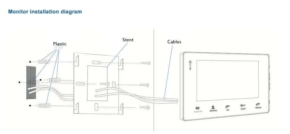 monitor installation diagram video intercom system  doorbell intercom system