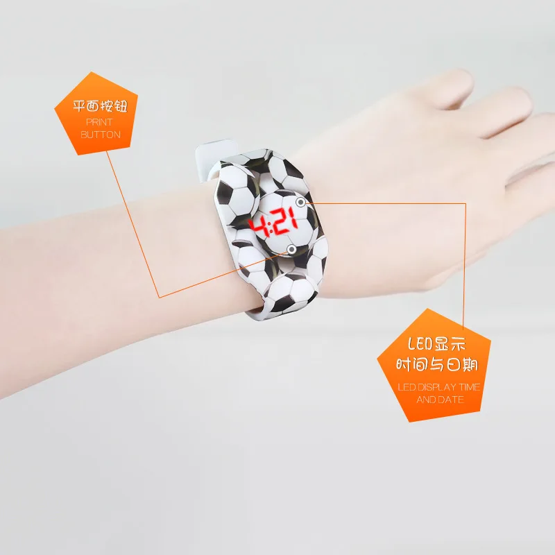 Силиконовый СВЕТОДИОДНЫЙ футбольный кубок мира подарки настольный светящийся силиконовый часы