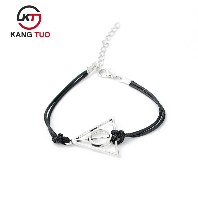 

Movie Hp Deathly Hallows Bracelet Vintage Triangle Weaving Bracelet For Women&Men