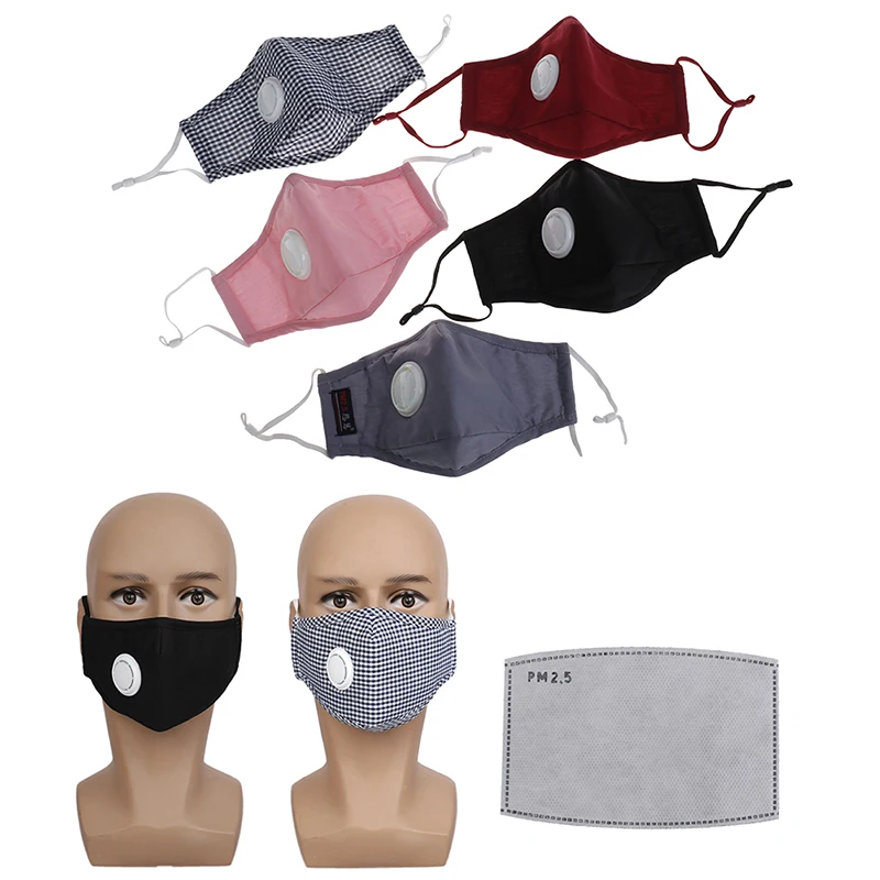 

Anti Pollution Mask With PM2.5 Filter Dust Respirator Washable Reusable Masks Anti Haze Cotton Mouth Muffle For Cycling Mask