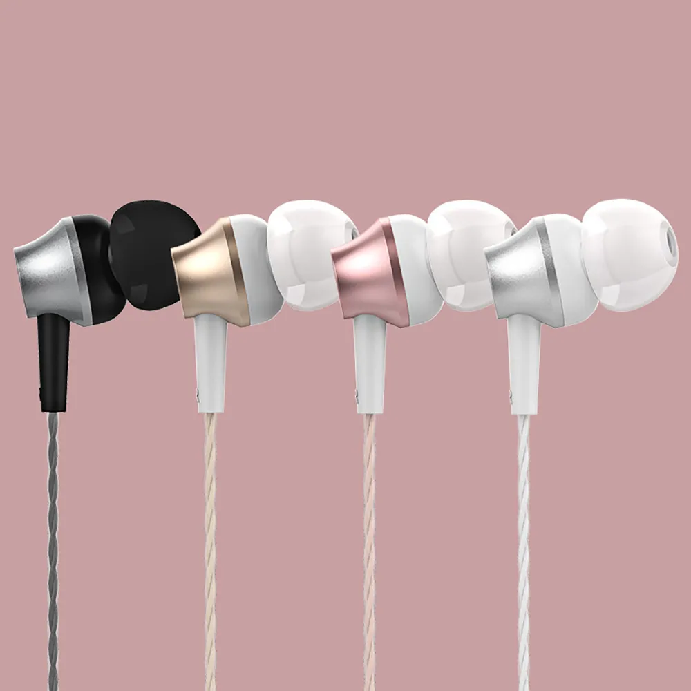 Universal 3.5mm In-ear Stereo Bass Sound Earphones Sport Portable Audio Earbuds With Mic For iPhone Smartphones Android Devices