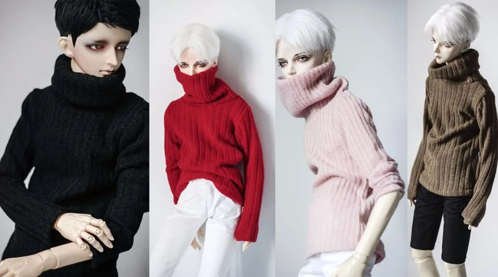 Унисекс Теплый свитер с высоким воротом 5 цветов для BJD 1/4 MSD 1/3 SD13 SD17 аксессуары