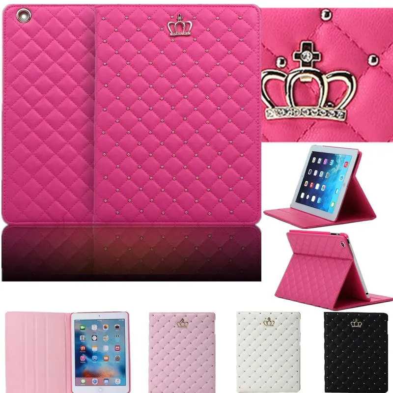 

Diamond Crown Grid PU Leather Smart Cover For Apple Ipad Mini Case For Ipad Mini1 / Ipad Mini 2/Ipad Mini 3 Case Auto Wake Stand