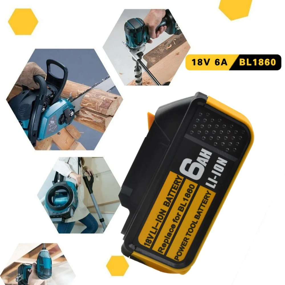 

2019 NEW 18V 6000mAh Li-Ion Battery for MAKITA BL1860 Rechargeable Battery Portable Tool Replacement Power For MAKITA 18V