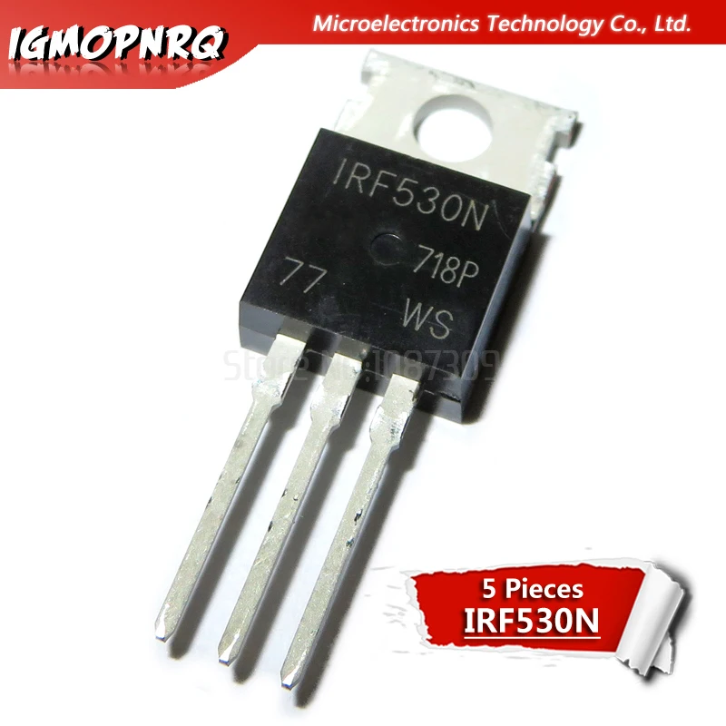 Новинка оригинальный МОП-транзистор IRF530N IRF530 IRF530NPBF MOSFET MOSFT 100V 17A 90mOhm 24.7nC TO-220 5 шт. |