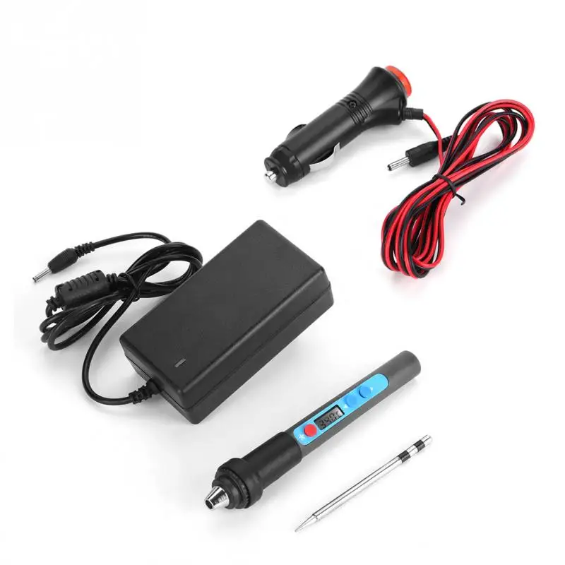 DC паяльник 12 В 40 Вт Светодиодный Цифровой Регулируемый температура бессвинцовый Электрический паяльник Ремонт монтажной платы инструменты
