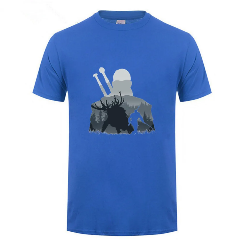 2018 The Witcher 3 T Shirt Summer Men Cotton Short Sleeve the witcher t-shirt Geralt de Riv Men Clothing Tops