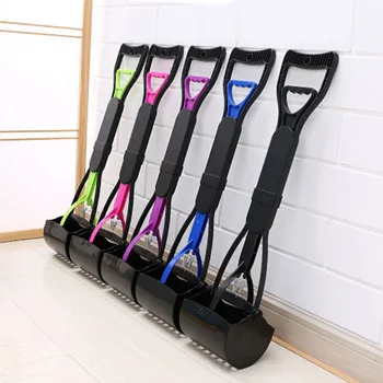 

Convenient Pooper Scooper Straight Long Handle Pet Waste Scoop Picker for Grass Yard @LS FE28