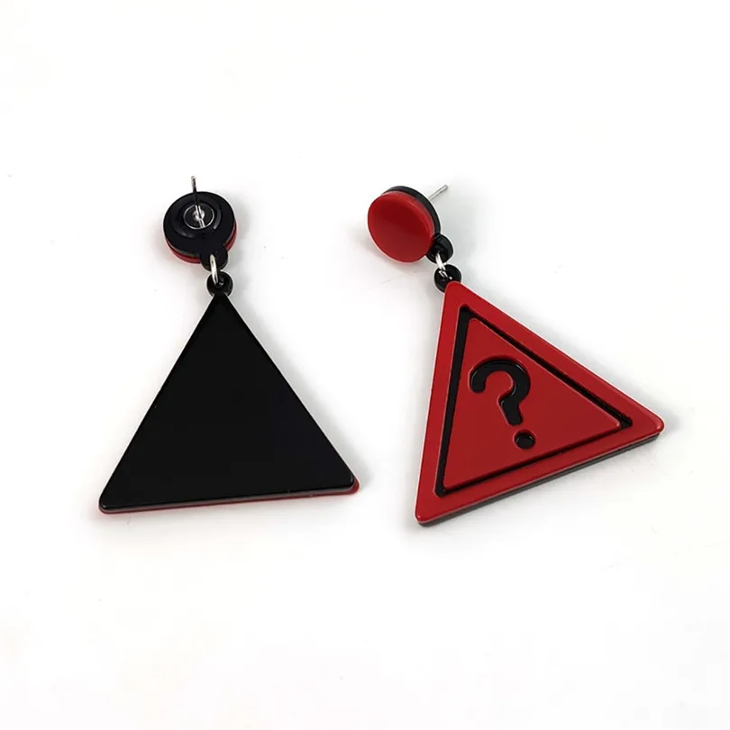 2019 New Fashion Women Symbol Exaggerated Sexy Earrings Exclamation Mark Question Mark Acrylic Earrings Wholesale #3E22 (2)