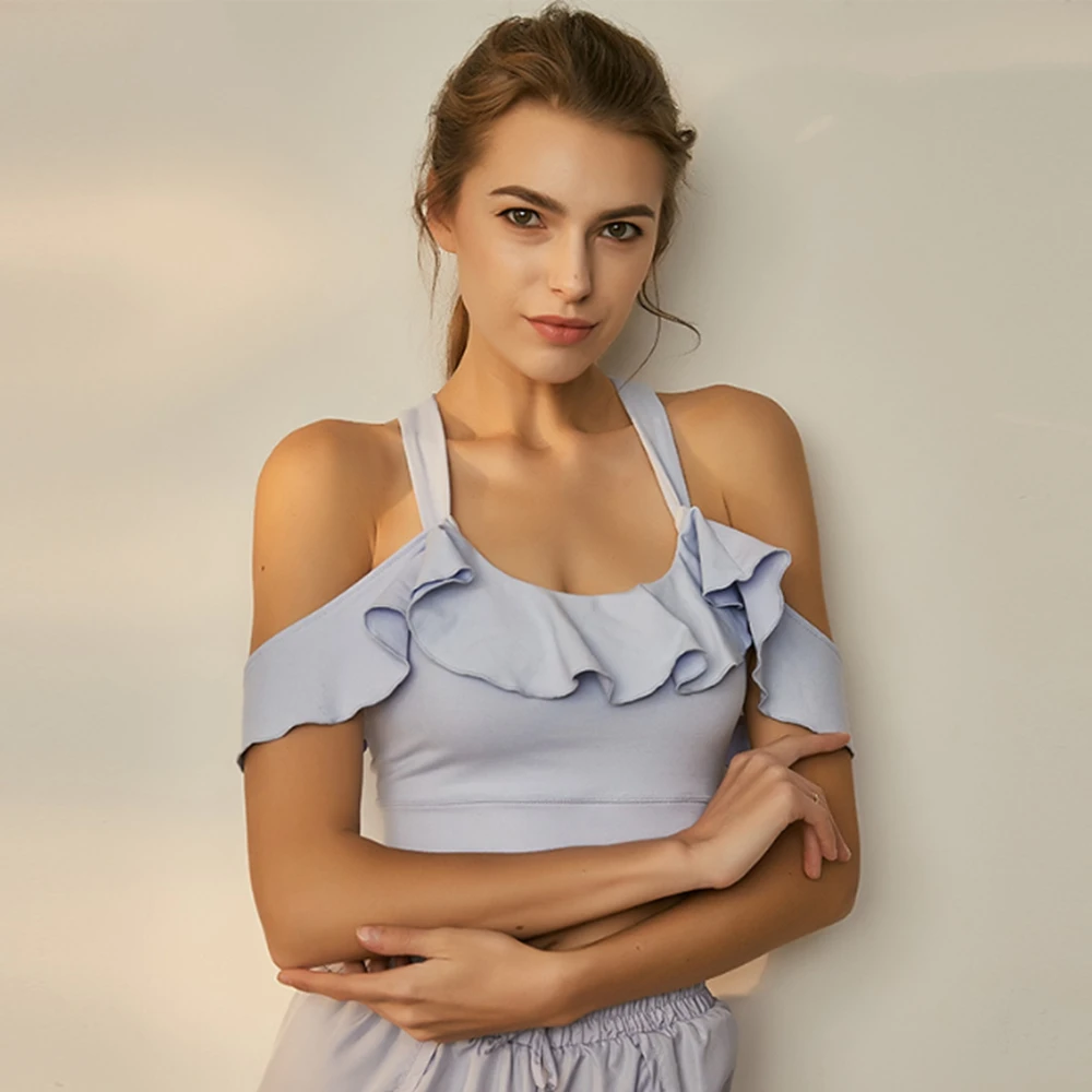 Female Removable Pads Yoga Sport Crop Top Women Flexible Kink Fitness