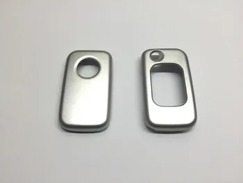 

Square Key Pad Remote Flip Key Protection Case Gloss Metallic Silver Color For Mercedes Benz