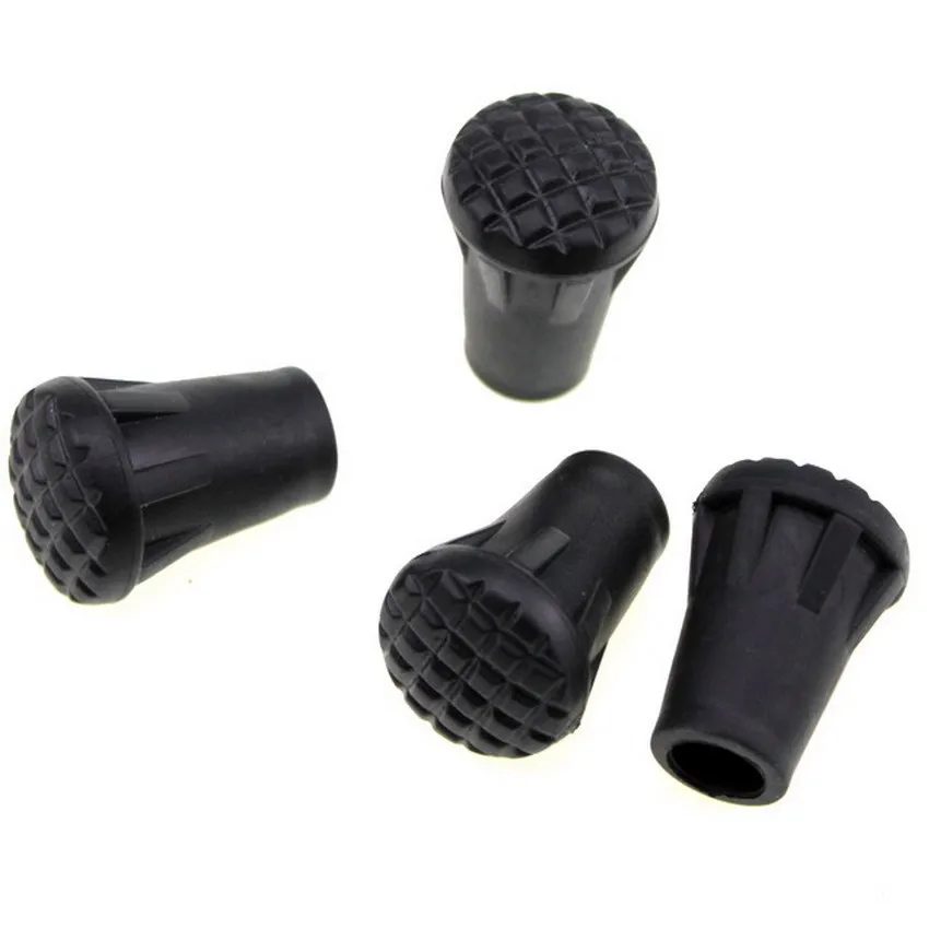 Outdoor boarded stick rod tip walking stick crutch Fitting Rod tip sleeve protective sleeve Round rubber wear-resistant feet01