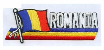 

Embroidery Patch ROMANIA Flag Emblem For Backpack or Clothings Made by Twill with Merrow Border and Iron On Backing Custom MOQ50