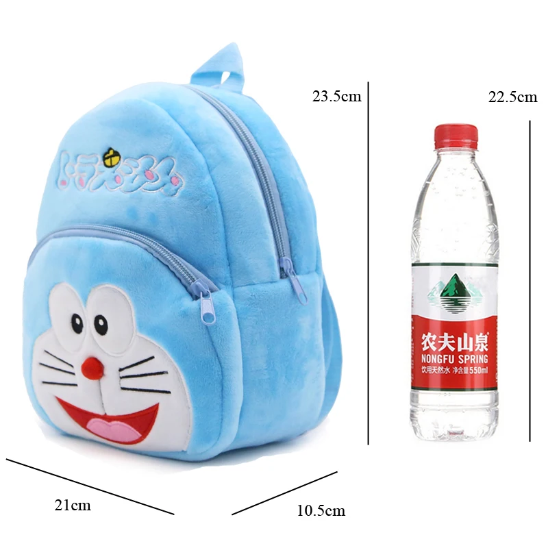 

1-3Y Kids Like Plush Pre School Bags Embroidery Backpack Blue Doraemon Mochila Escolar Infantil Mochilas Escolares Bags For Boys