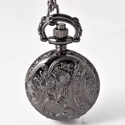 Простой ретро римские цифры Механические карманные часы с цепочкой кварцевые унисекс Best подарок