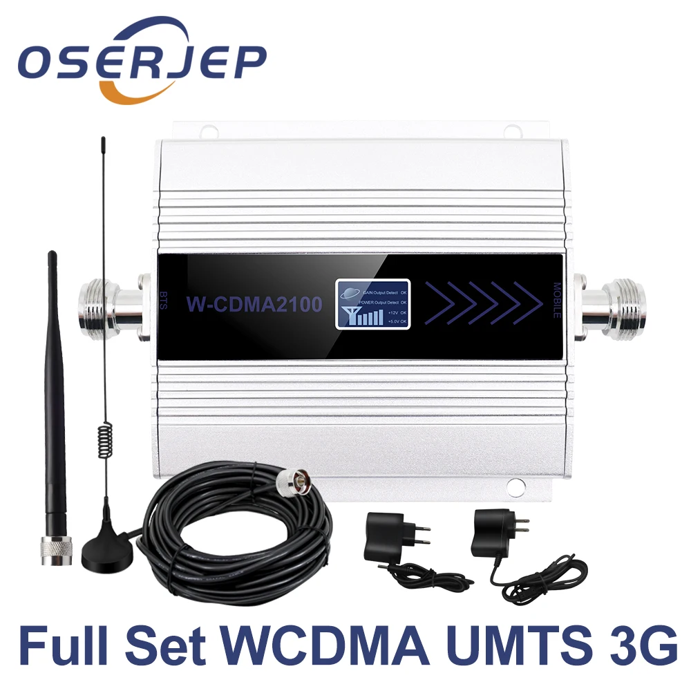 

OSERJEP Mini 3G 2100mhz WCDMA UMTS 2100 Cellular Signal Repeater +Indoor/outdoor Antenna